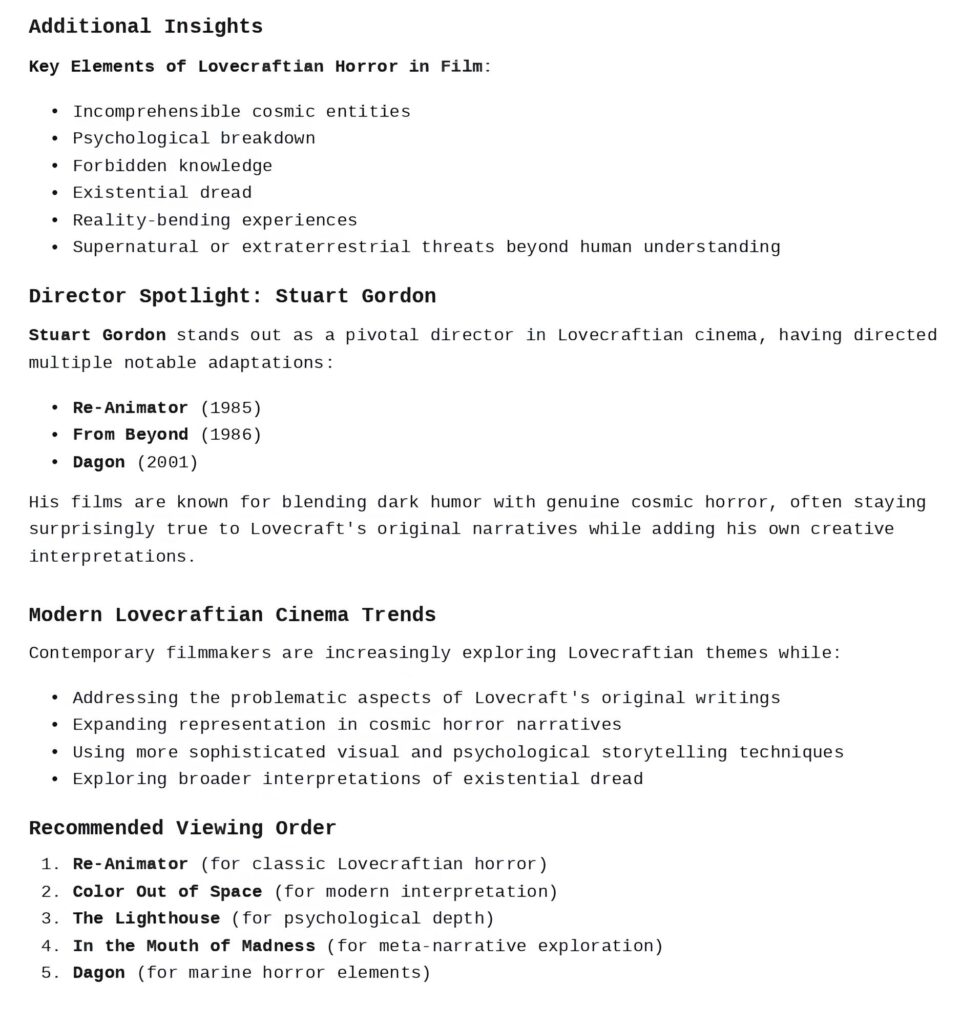 Lovecraft movies insights page 0001